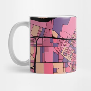 Corpus Christi Map Pattern in Purple & Pink Mug